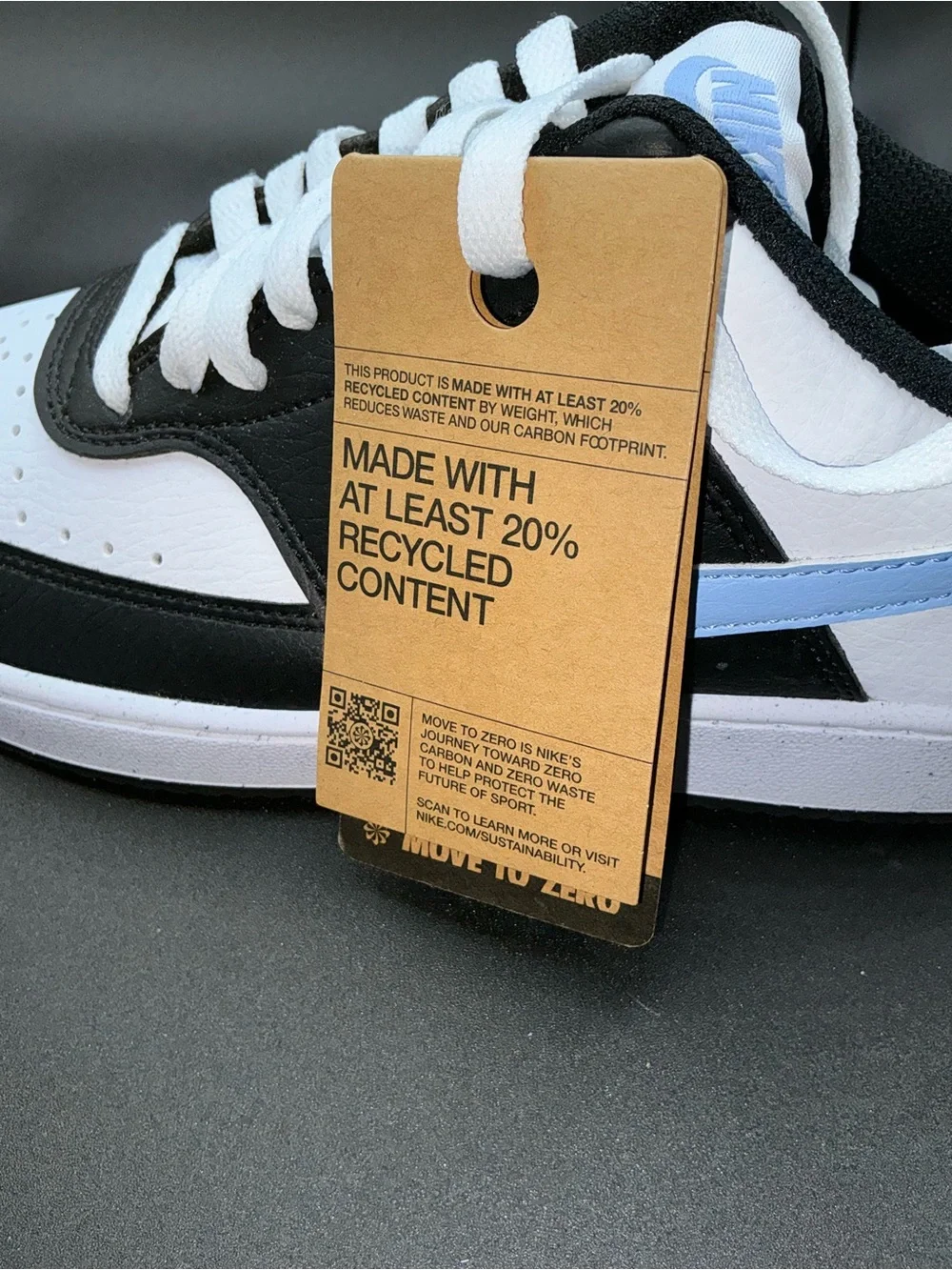 Nike Court Vision Low Women’s Size 9 Triple White Leather Shoes  DH3158-007